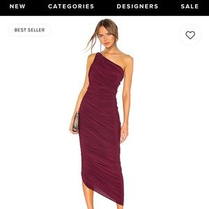 Norma Kamali One Shoulder “Diana” dress from revolve